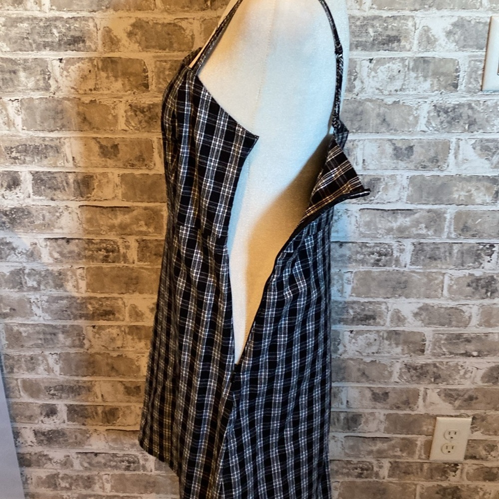 Hollister Black and White Plaid Midi Dress - Picture 6 of 14